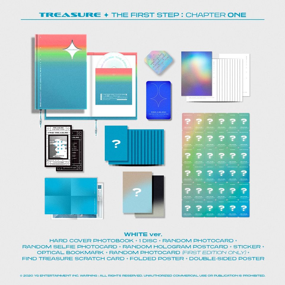 อัลบั้ม #TREASURE - Single Album Vol.1 [THE FIRST STEP : CHAPTER ONE] (WHITE Ver.) ไม่มีโปสเตอร์