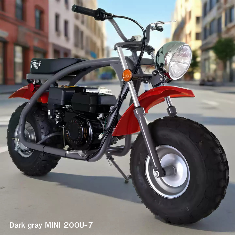 รถ CIBBDEAR HS200MINI ATV MINI 100U/200U สีแดง-เทาเข้ม | มอเตอร์ไซค์ออฟโรดเด็กและผู้ใหญ่