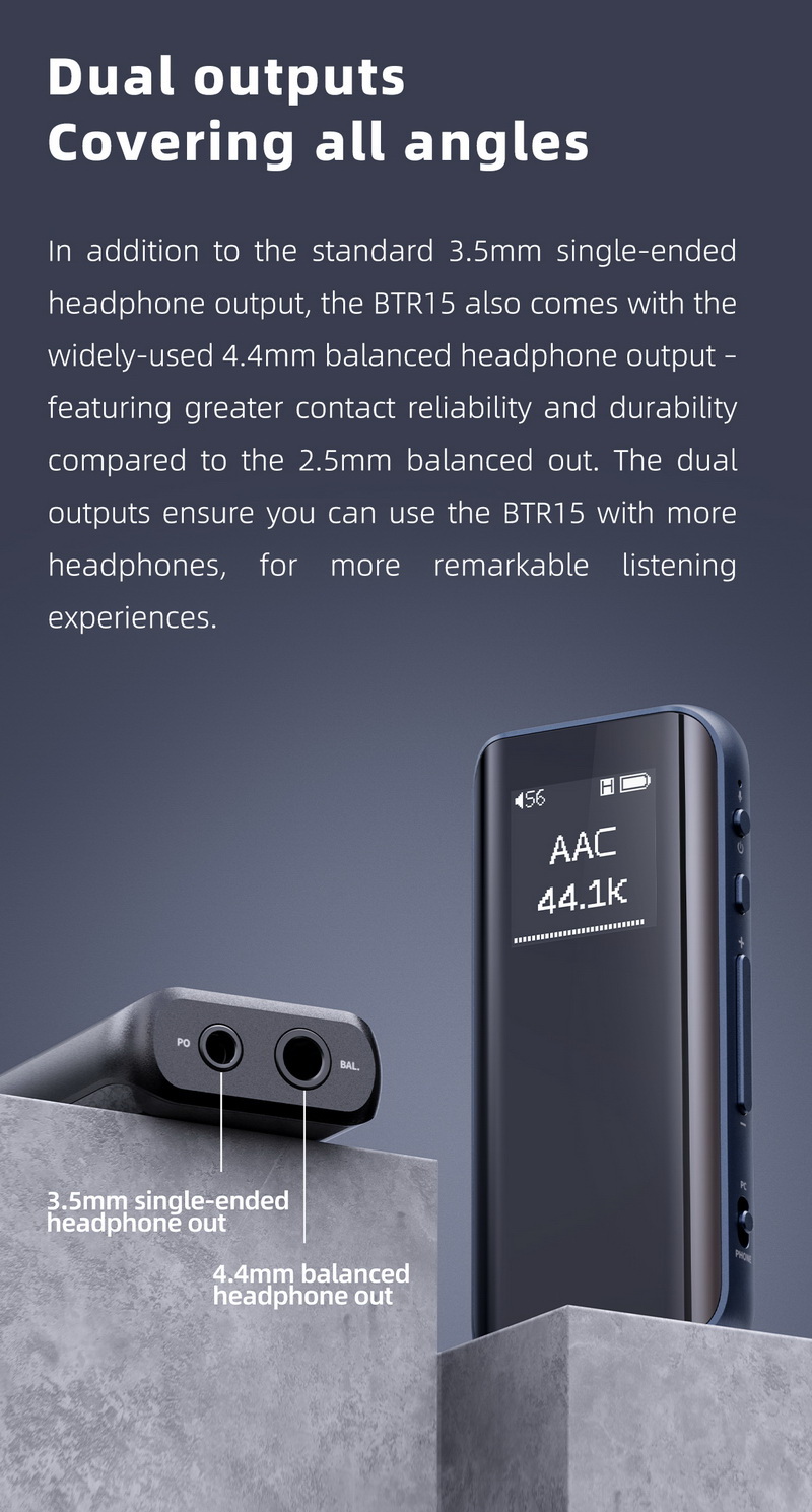 FiiO BTR15 DAC AMP ไร้สาย รองรับ MQA , USB Dac , Hires , Hires Wireless ประกันศูนย์ไทย