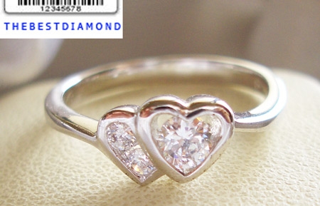 BR063RD แหวนเพราะใจเราคู่กัน*** แหวนวงนี้น่ารักมาก เรียบร้อยเก๋ไก๋ ดูดี