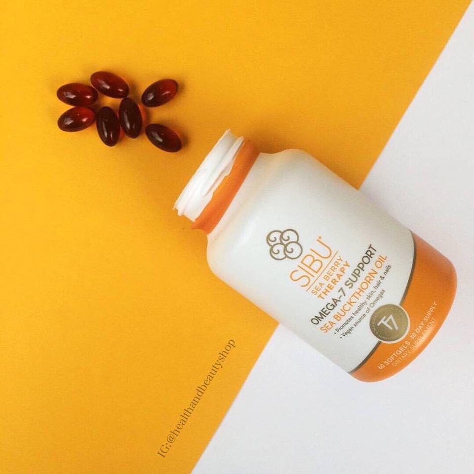 # ผิวสดใส # Sibu Beauty, Sea Buckthorn Therapy,Omega-7 Support, Sea Buckthorn oil, 60 Softgels