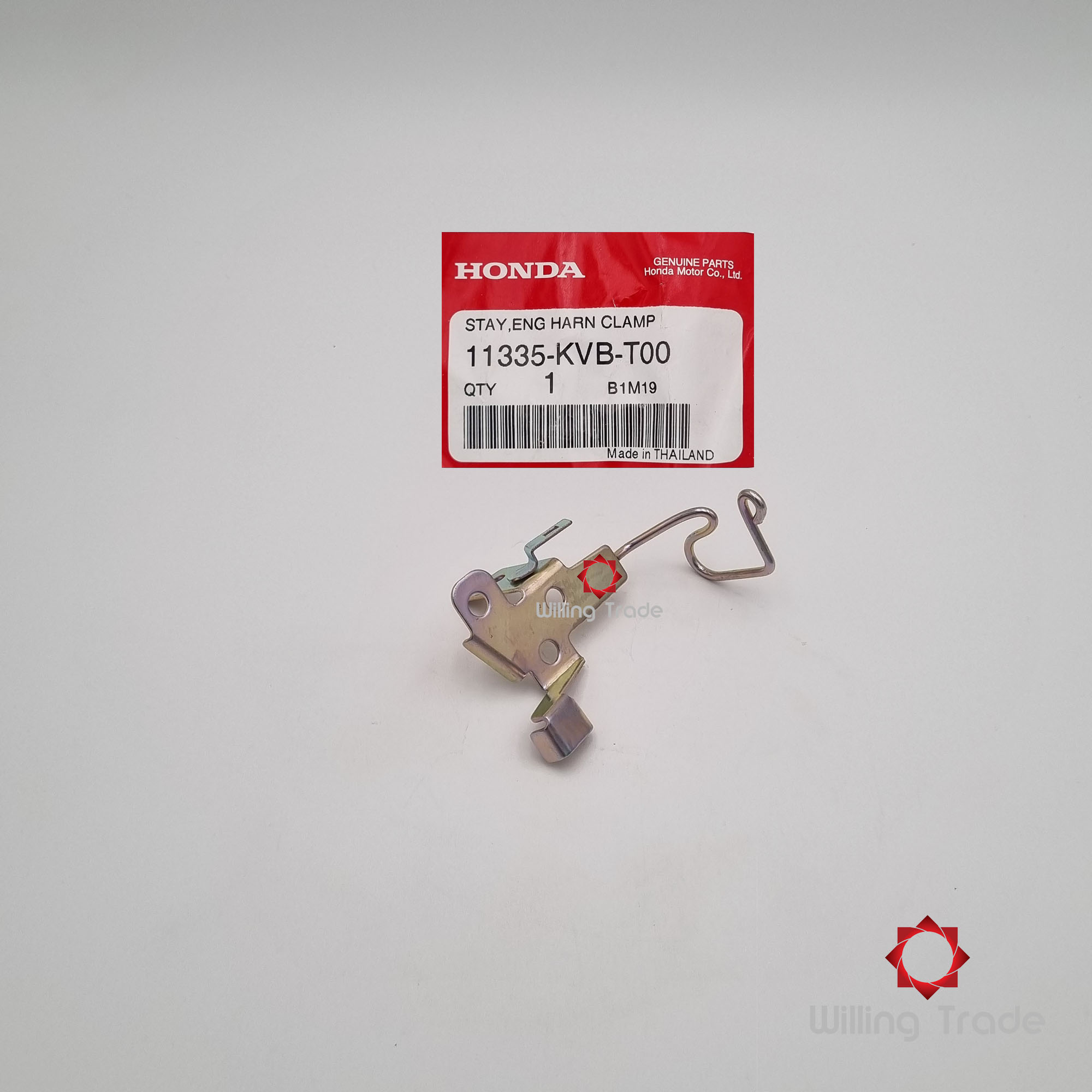 ตัวรัดท่อ (WX788) HONDA: (11335-KVB-T00) CLICK110-I... แพ๊คละ 1 ชิ้น... [แท้ศูนย์ 100%] ...กลุ่มอะไหล่ปั๊มน้ำ ... STAY, ENGINE HARNESS CLAMP