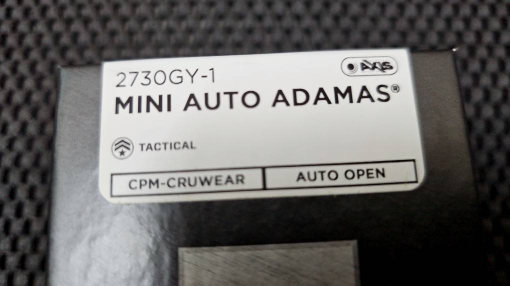 Benchmade Mini Auto Adamas AXIS Lock Knife Black G-10 (3.25" Gray)