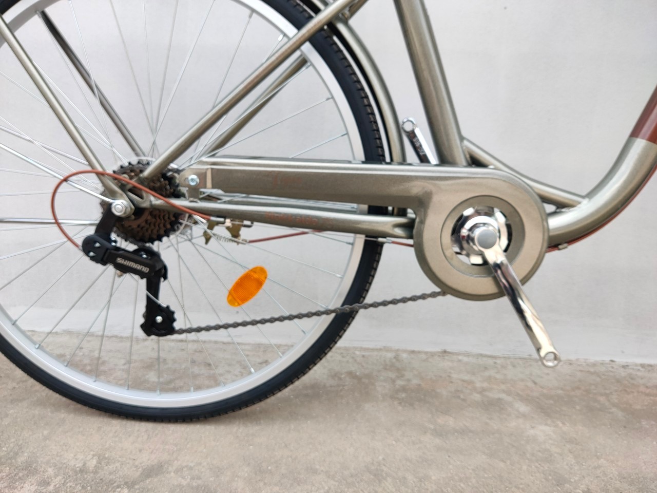 จักรยานแม่บ้าน Tiger hokkaido City bike รุ่น ฮอกไกโด ล้อ 26 นิ้ว พร้อมตะกร้าวินเทจ 7speed