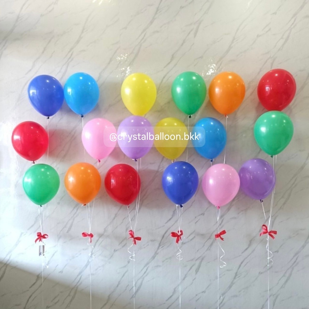 ลูกโป่ง ช่อลูกโป่ง ช่อ 3 ลูก 6 ช่อ Theme หลากสี พร้อมตกแต่ง สามารถเปลี่ยนสีลูกโป่งได้