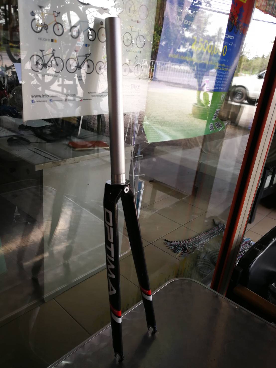 ตะเกียบเสือหมอบ OPTIMA CARBON FORK, 700C, ซางตรงอลู 1 1/8"