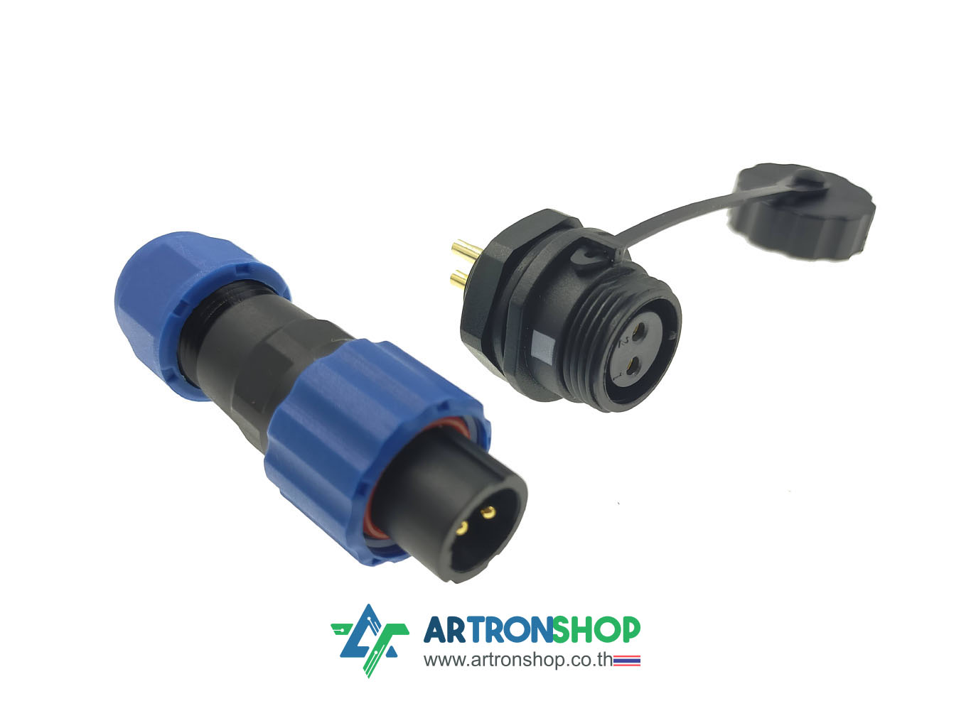 SP13 2-Pin IP68 cable connector คอนเนคเตอร์กันน้ำ 2 พิน
