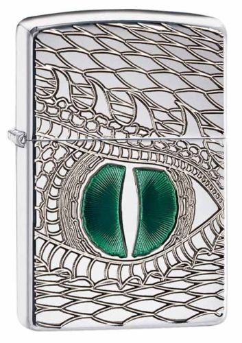 ไฟแช็ค Zippo 28807 แท้ ตามังกร แกะสลัก "Zippo Armor, Dragon Eye Deep Carved High Polish" แท้นำเข้า 100%