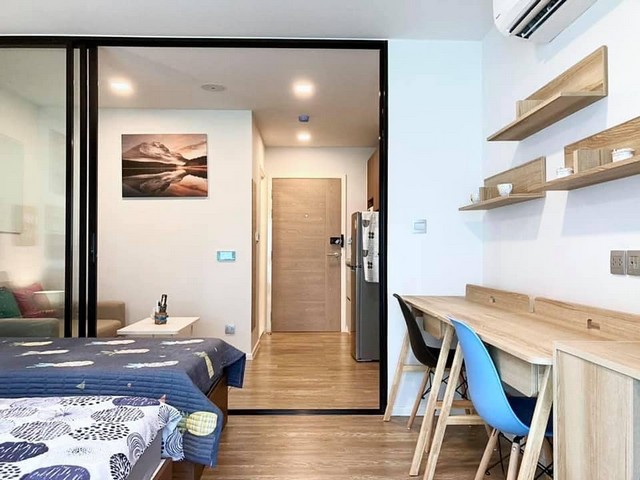 ให้เช่าคอนโด เคฟ ทาวน์ ชิฟท์ 28 ตร.ม.เฟอร์ครบ เครื่องใช้ครบ ใกล้ ม.กรุงเทพ