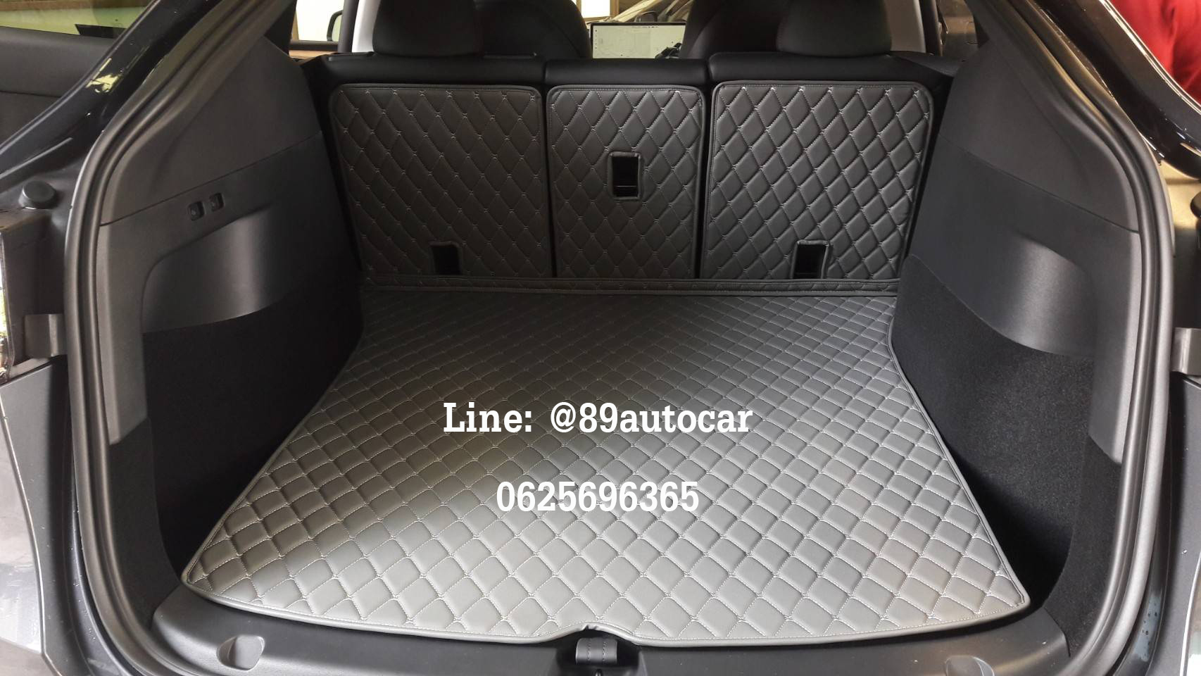 พรมรถยนต์ Tesla Model Y ปูพรม6D สีเทาด้ายเทา เต็มคัน