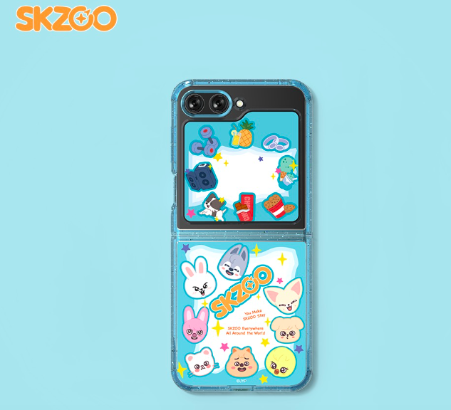 PRE. เคสมือถือ Galaxy Z Flip5 StrayKids #SKZOO สีฟ้า (นำเข้าเกาหลี 14-25 วัน)