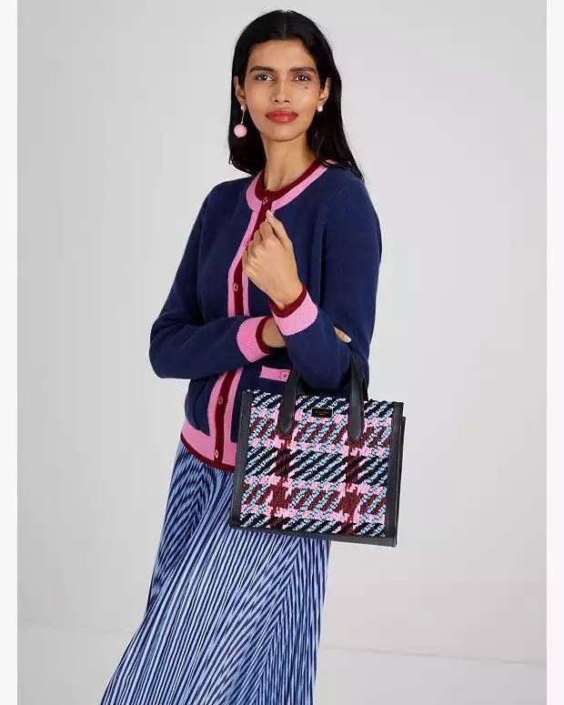 กระเป๋า KATE SPADE NEW YORK MANHATTAN PLAID SMALL TOTE K8997