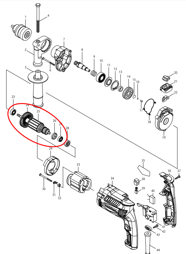 ทุ่น สว่าน Maktec มาคเทค รุ่น MT814 (แท้) ##