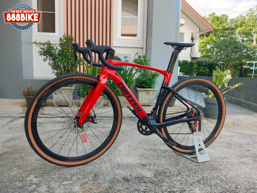 เสือหมอบ Twitter Gravel V2 24 เฟรมคาร์บอน ซ่อนสาย เกียร์ RETROSPEC 2*12 สปีด ล้อ 700C ปี 2022