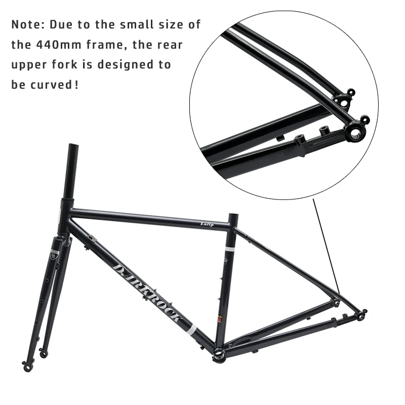 เฟรมจักรยานเสือหมอบ ไซโคลครอส DARKROCK LUTIP Thrue-axle off-road GRAVEL BIKE, CYCLOCROSS BIKE (เฟรม+ตะเกียบ) 700*42C
