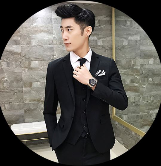 Pre-order ชุดสูทชาย สีดำ เข้ารูป