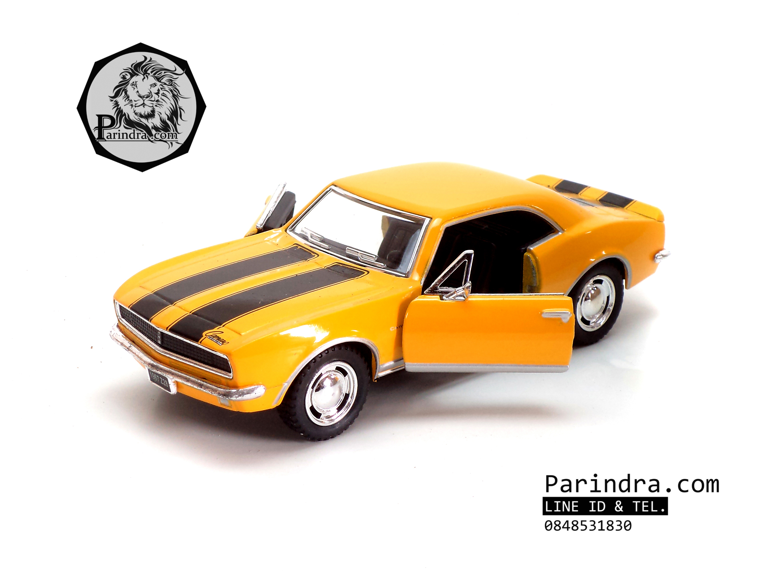 โมเดลรถเหล็ก รถ Chevrolet Camaro Z28 ปี 1967 สีเหลือง
