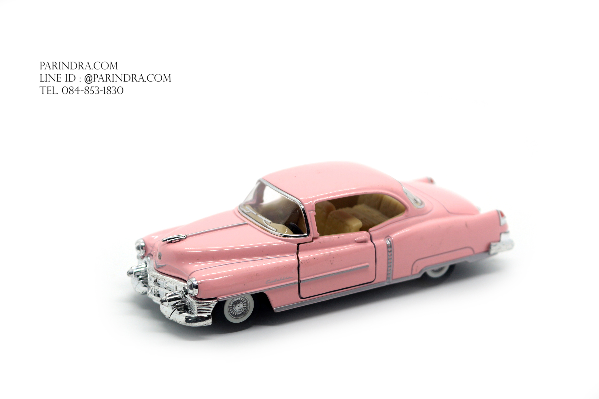 โมเดลรถเหล็ก รถจำลอง CHEVROLET CORVETTE 1957 สีชมพู