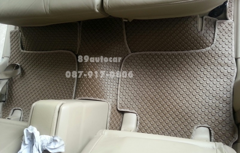 โรงงานพรมรถยนต์ Isuzu Mu-7 ลายกระดุมสีน้ำตาลขอบครีม