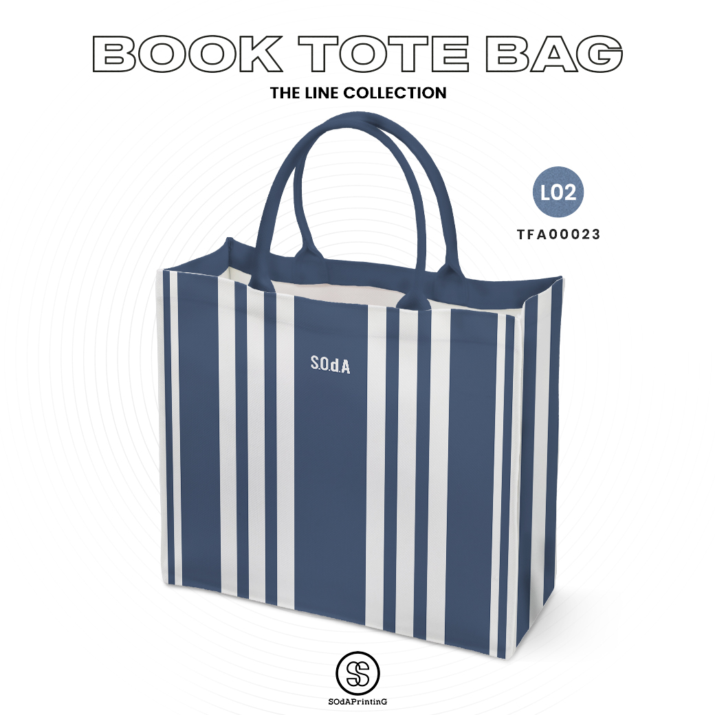 กระเป๋า Book Tote Bag The LINE Collection (Blue Color) รหัส TFA00023 #SOdAPrintinG