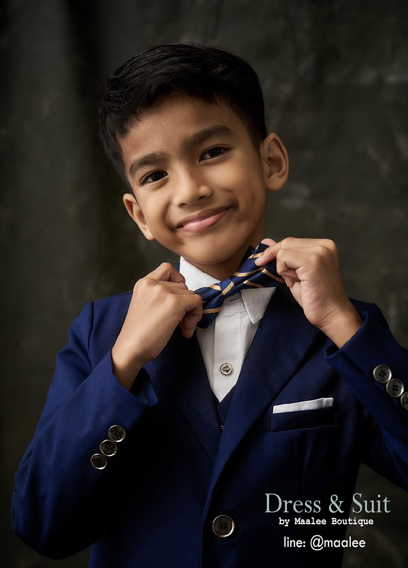 พร้อมเช่า ชุดสูทเด็กชาย สีกรมท่า 2 กระดุม **พร้อมเช่าไซส์ 90,100, 110,120,130,140, 150,160 ,170**