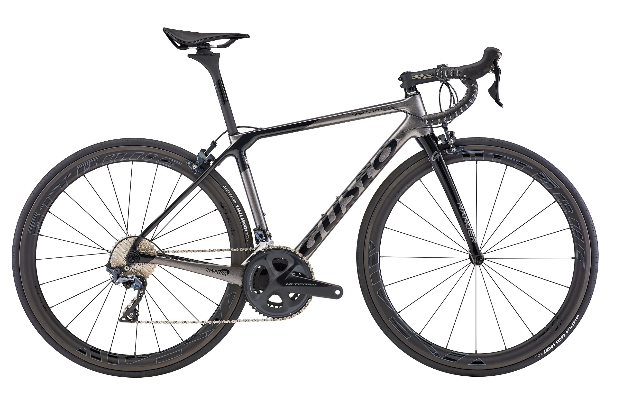 จักรยานเสือหมอบ GUSTO RANGER PRO ULTRA TEAM EDITION, Rims เฟรมคาร์บอน เกียร์ชิมาโน่ 2*11 Speed Ultegra R8000 2022