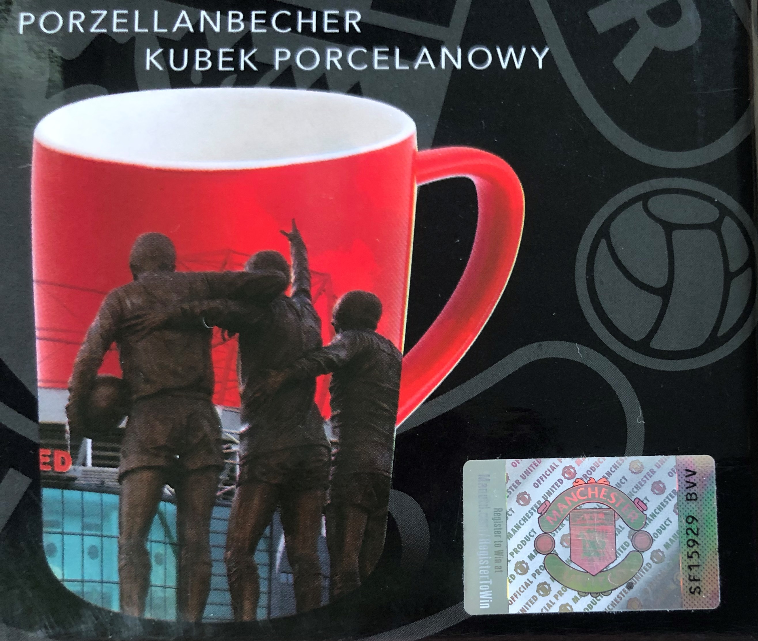 ถ้วยกาแฟ ฟุตบอล สโมสรแมนเชสเตอร์ ยูไนเต็ด - 'MELTTA' THE UNITED TRINITY ใหม่ / MANCHESTER UNITED Football Club Mug - 'MELTTA' THE UNITED TRINITY NEW
