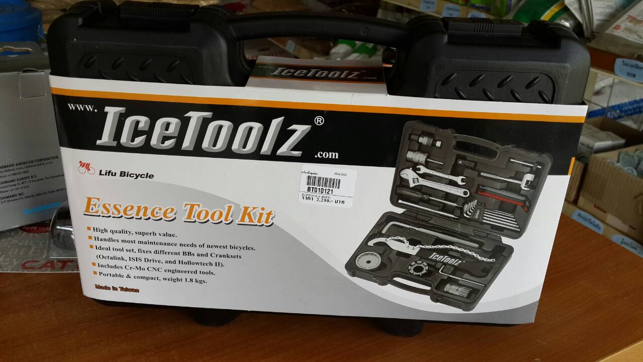 ICETOOLZ ESSENCE TOOL KIT BOX 82F4 – Compact Bicycle Repair Tool Kit, Black Case, Portable & Complete Set