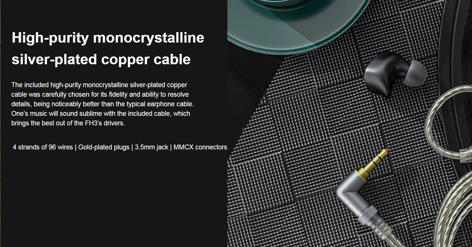 ขาย FiiO FH3 หูฟัง 3 ไดร์เวอร์ 2BA+1DD diaphragm ชุบ Beryllium รองรับ Hi-Res