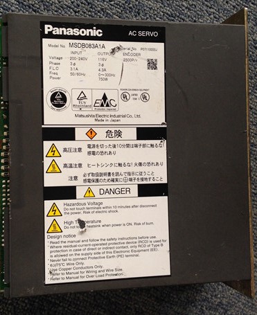 MSDB083A1A SERVO DRIVE " PANASONIC "