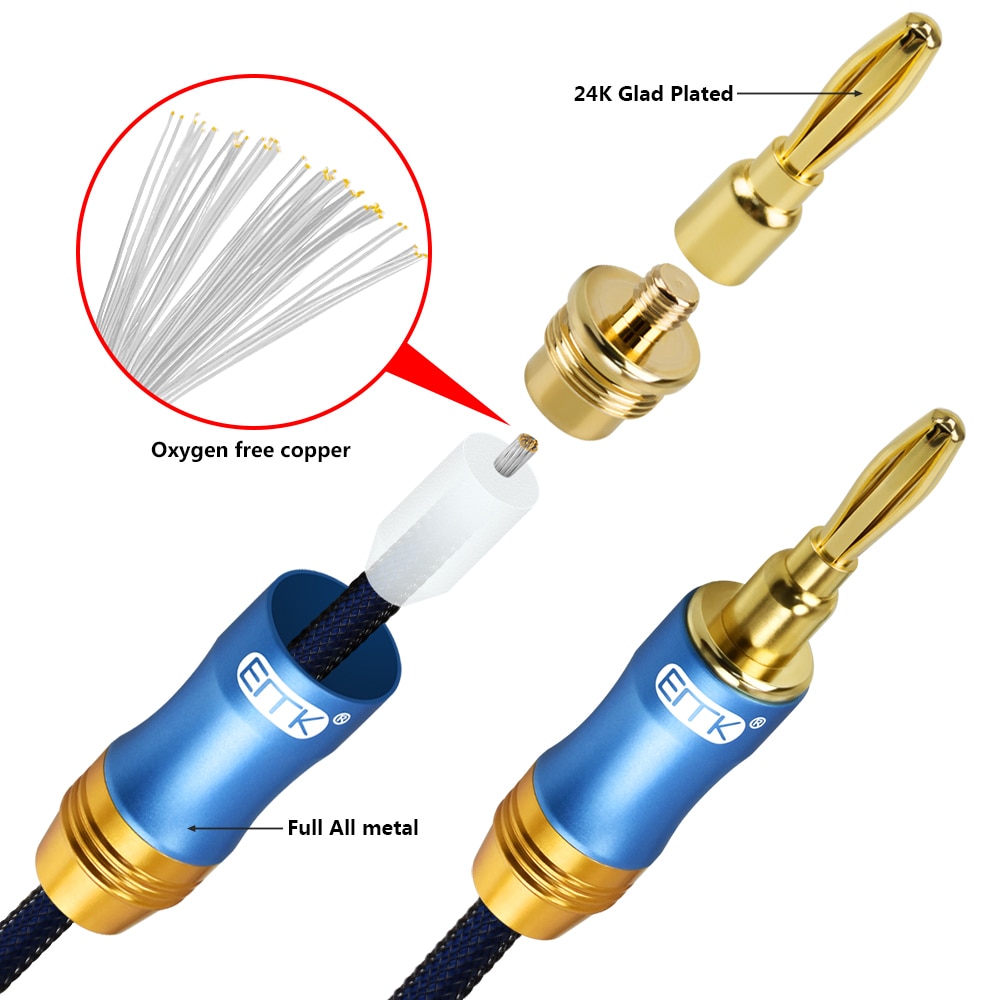 ขาย ERTK BANANA PLUG สายบานาน่าเกรดพรีเมี่ยม สำหรับลำโพงเครื่องเสียง