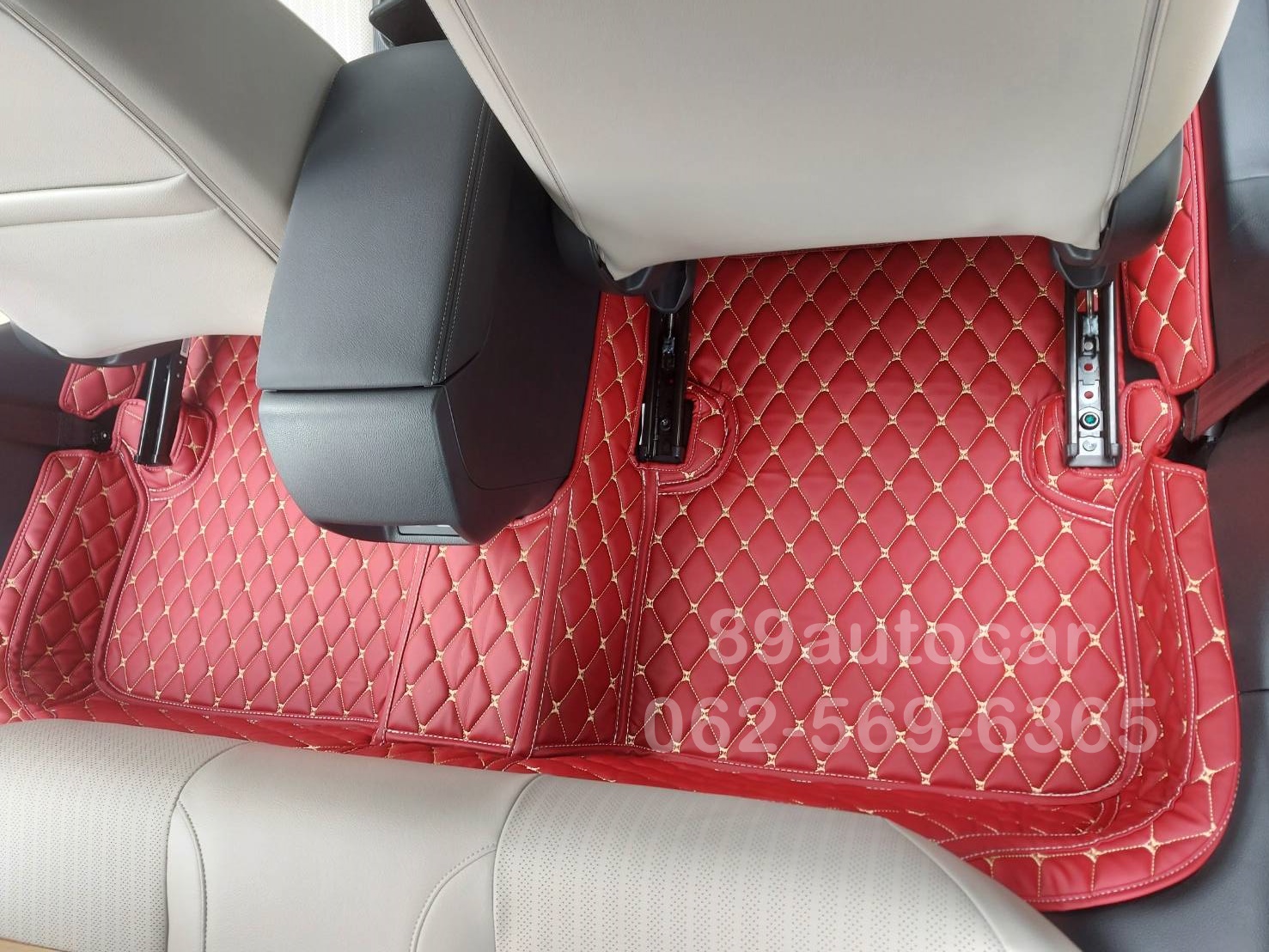 ผลิตพรมรถยนต์ All New Honda Civic 2022 ปูพรม6D สีแดงไวน์ เข้ารูป