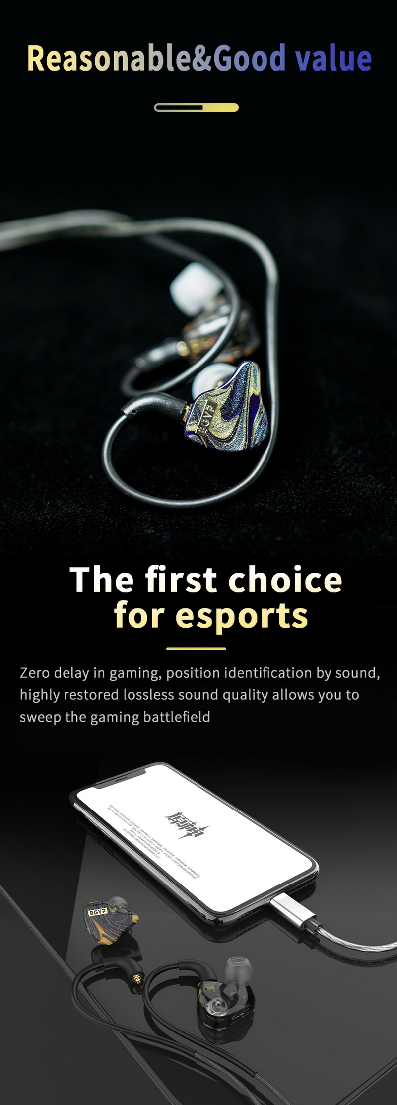 BGVP Butterfly Pro หูฟัง IEMs หูฟัง Hybrid 2 ไดรเวอร์ 1DD+1BA รองรับ Hi-Res ประกันศูนย์ไทย