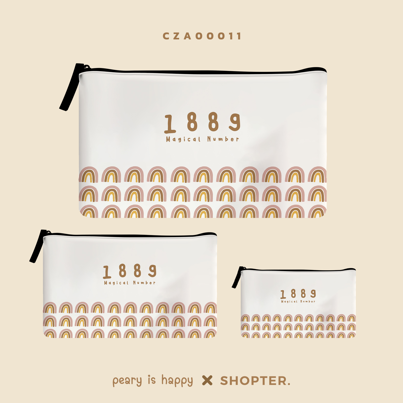 เซ็ทกระเป๋าเคสคอม Magical Number 1889 CZA00011 #minimalstylebyPEARY