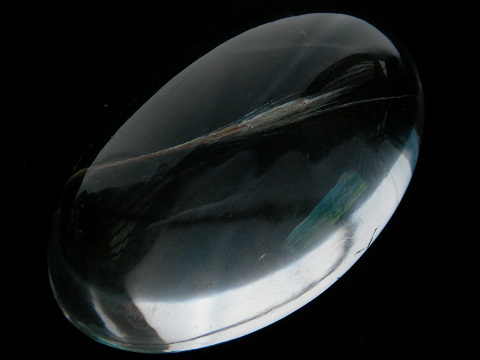 QU0002 QUARTZ แก้วโป่งข่าม ใหมเงินสีทอง เนื้อแก้วใสสะอาด ร่างใหญ่สวยคล๊าสสิค size 50. X 31. x 16.10 mm. พม่า