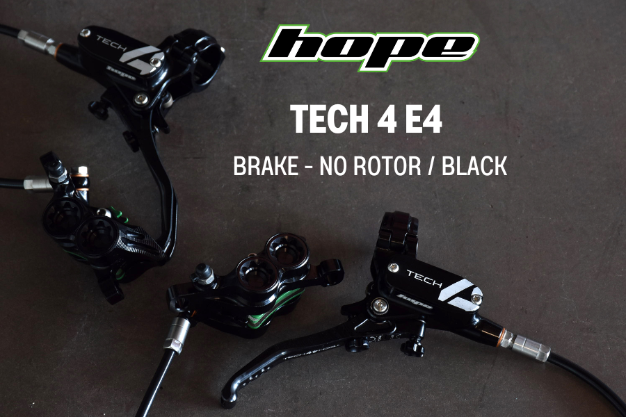 ชุดดิสเบรคหน้า-หลัง HOPE TECH4 E4 NO-ROTOR BRAKE SET (front+rear) "Our hard hitting downhill brake"