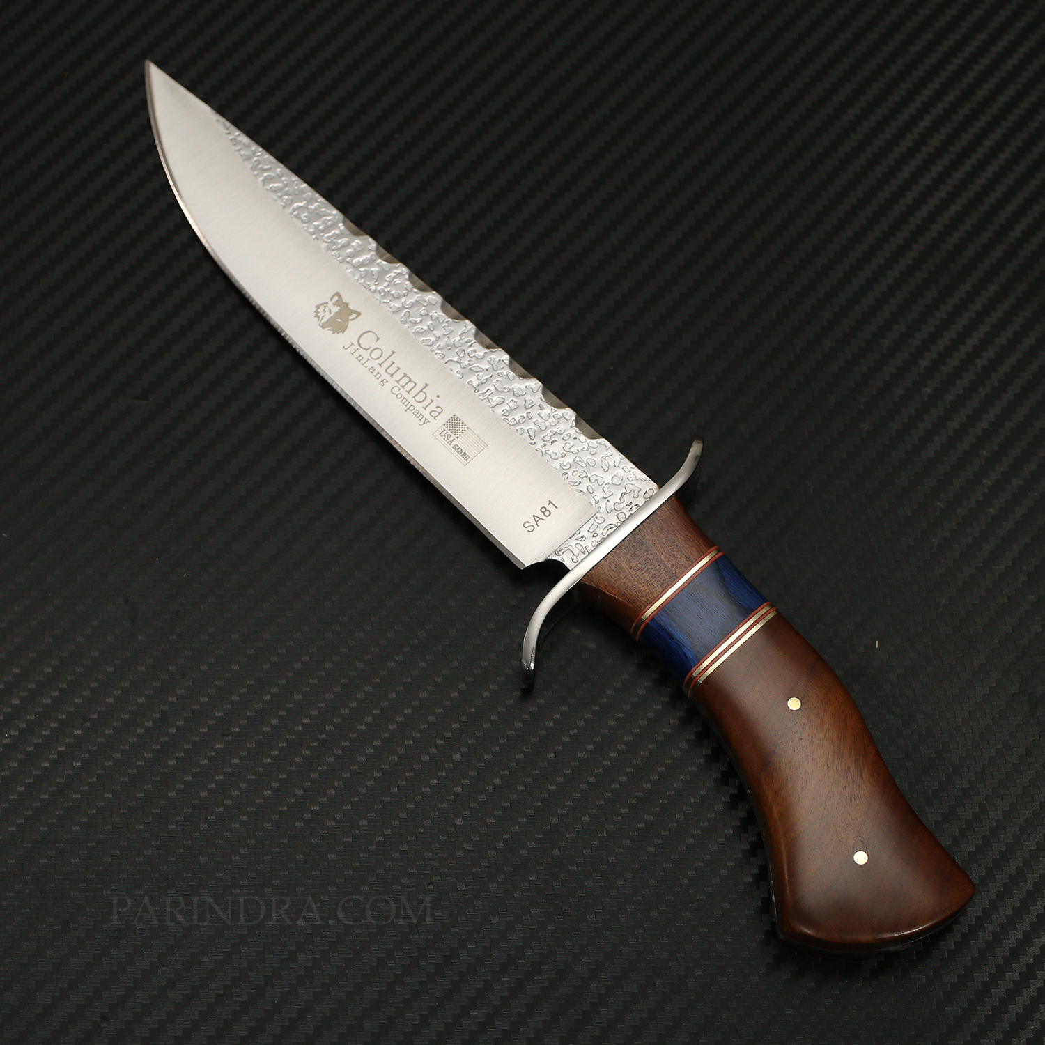 มีดเดินป่า COLUMBIA รุ่น SA81 ด้ามไม้ทรงโค้ง ทรงใบมีดสวย