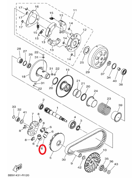 เม็ดตุ้มน้ำหนัก แท้ศูนย์ FINO125 / QBIX / FREEGO / คิวบิกซ์ / ฟีโน่125 / ฟรีโก(YAMAHA/ยามาฮ่า(WEIGHT)เม็ด / ตุ้มน้ำหนักแรงเหวี่ยง