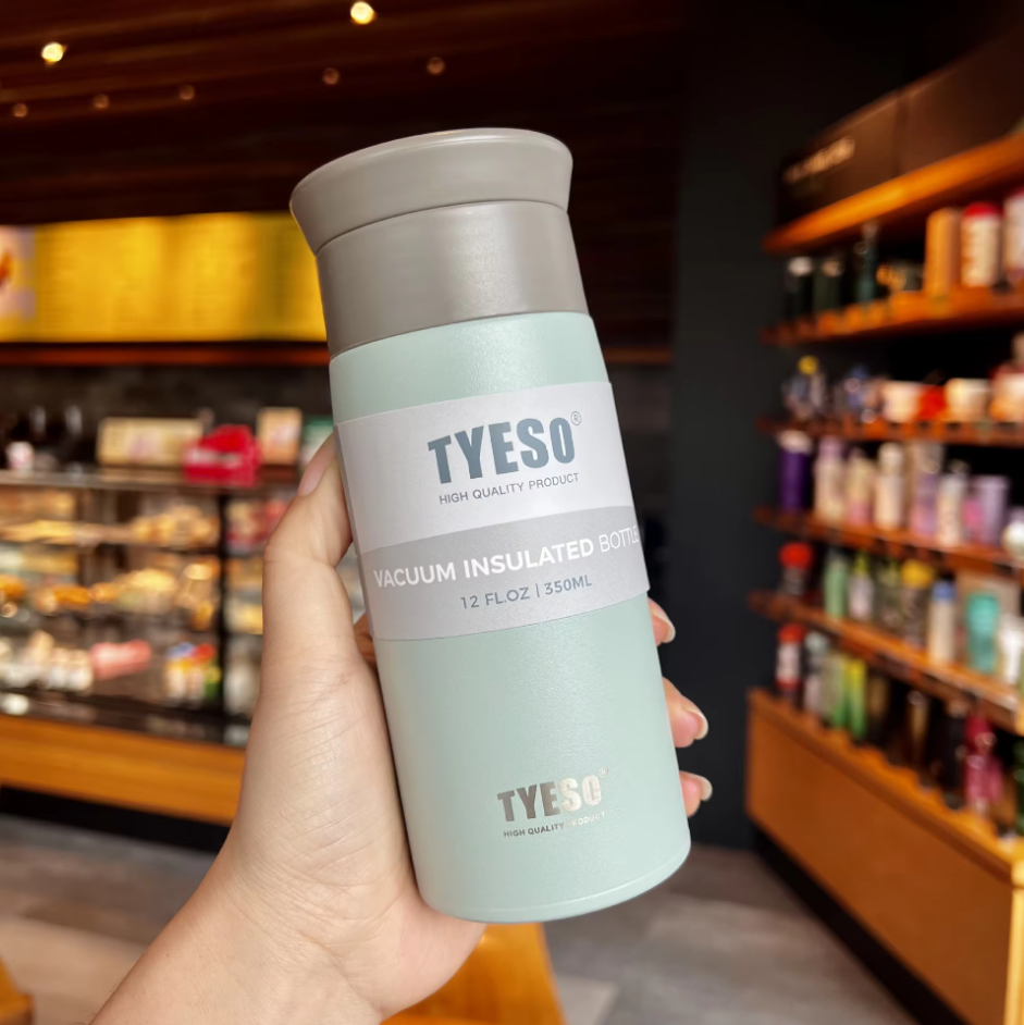 กระบอกสแตนเลส Tyeso รุ่น TS-8729B ขนาด 12FL.OZ/350 ml