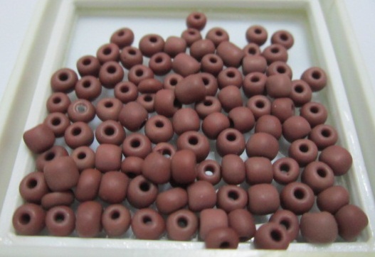 ลูกปัดทราวดีสีน้ำตาลชุดที่.1.จำนวน.100.เม็ดขนาด.4-5-6.มิล.