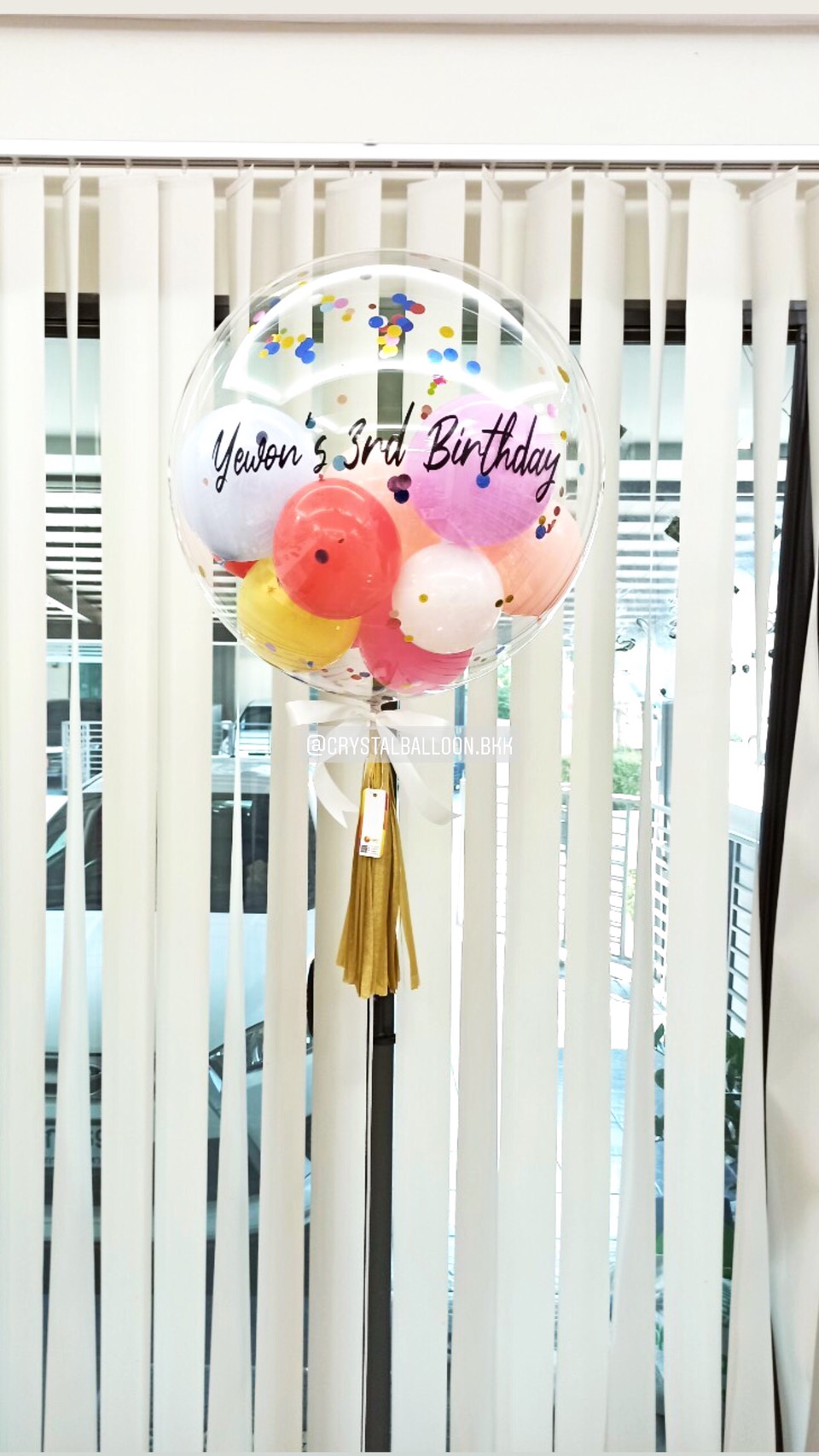 ลูกโป่ง วันเกิด Bubble USA ขนาด 24" พร้อมตกแต่ง สามารถเปลี่ยนสีลูกโป่ง/เปลี่ยนข้อความได้