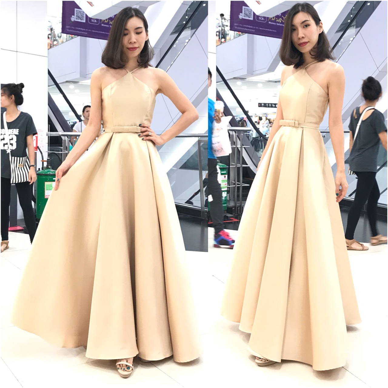 ชุดเพื่อนเจ้าสาว ชุดราตรียาว Samanta - Halter top & ballgown skirt