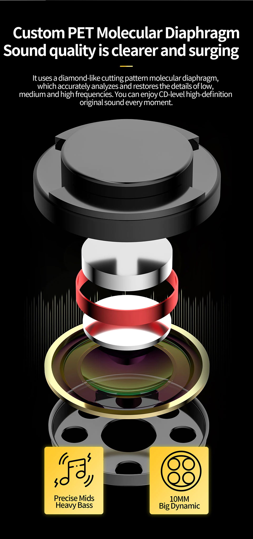 KZ SK10 PRO หูฟัง TWS 2 ไดรเวอร์ 1BA+1DD ประกันศูนย์ไทย