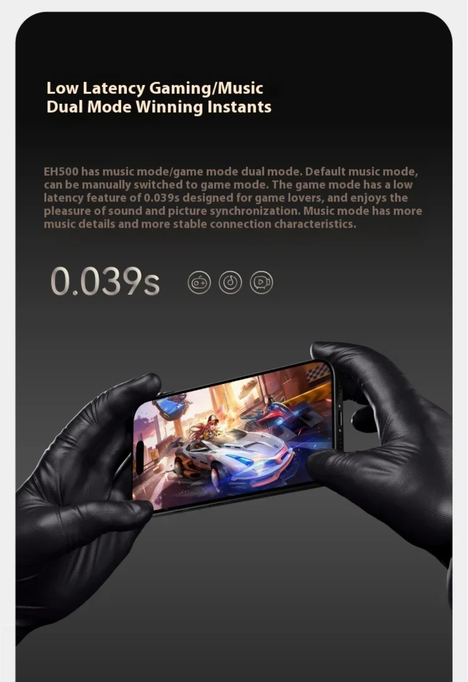 Simgot EH500 หูฟังไฮไฟเกมมิ่งเฮดโฟนไร้สาย รองรับบลูทูธ 5.4, LDAC, Dual Hi-Res ประกันศูนย์ไทย