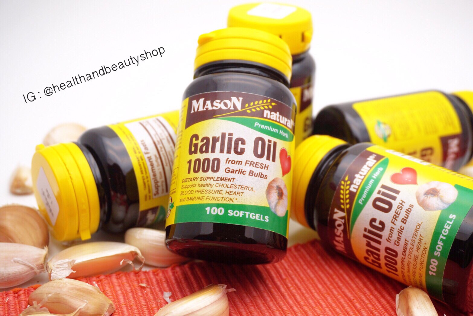 Mason Vitamins, Garlic Oil 1000, 100 Softgels