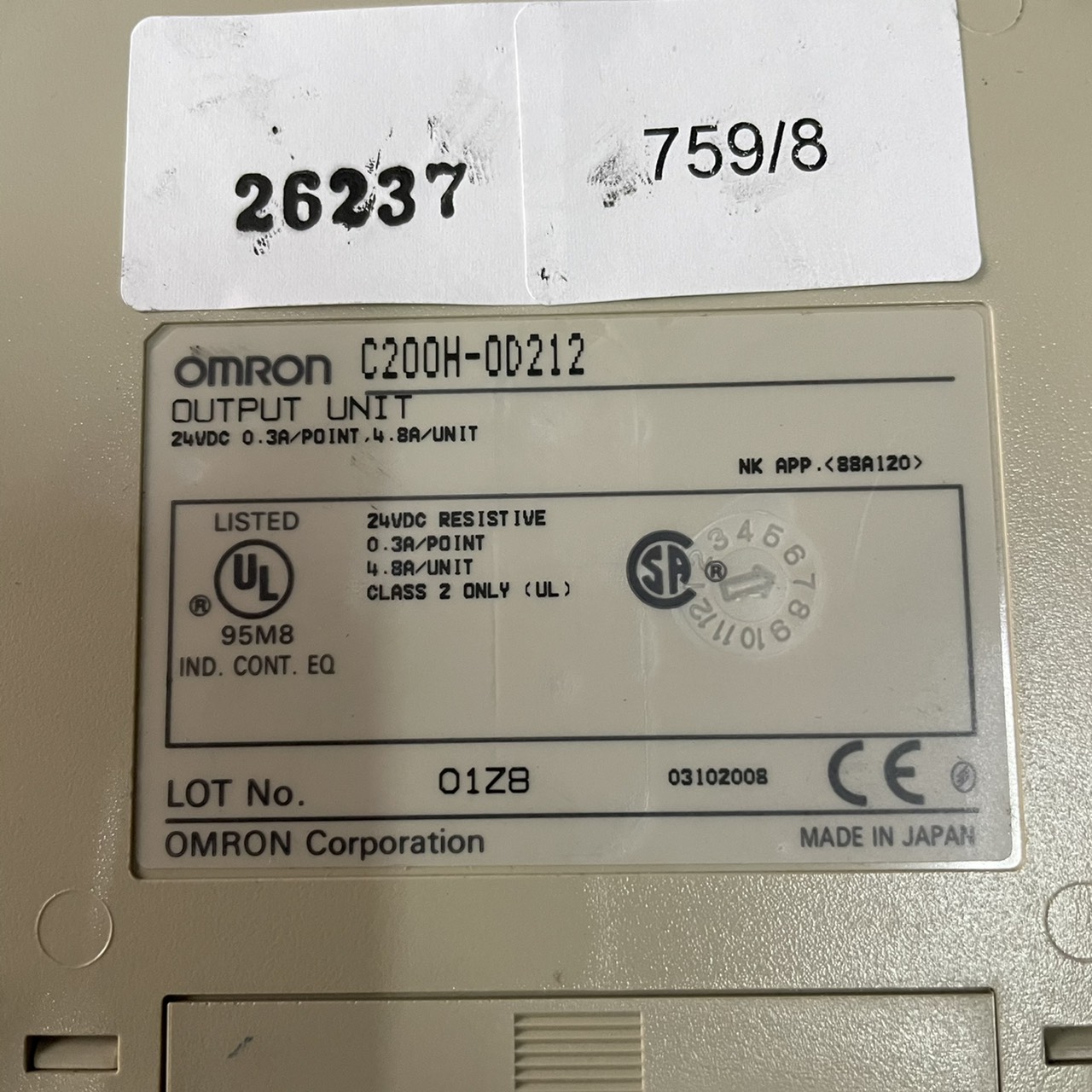 C200H-OD212 PLC " OMRON "