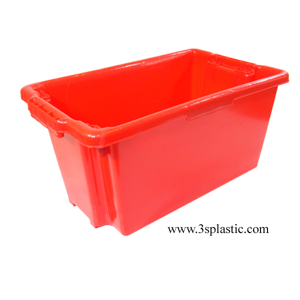 ลังทึบ ขนาด 40.0 x 65.5 x 33.0 cm. บรรจุ 50 KG. เกรดA HDPE เบอร์ 434 สะพานปลา