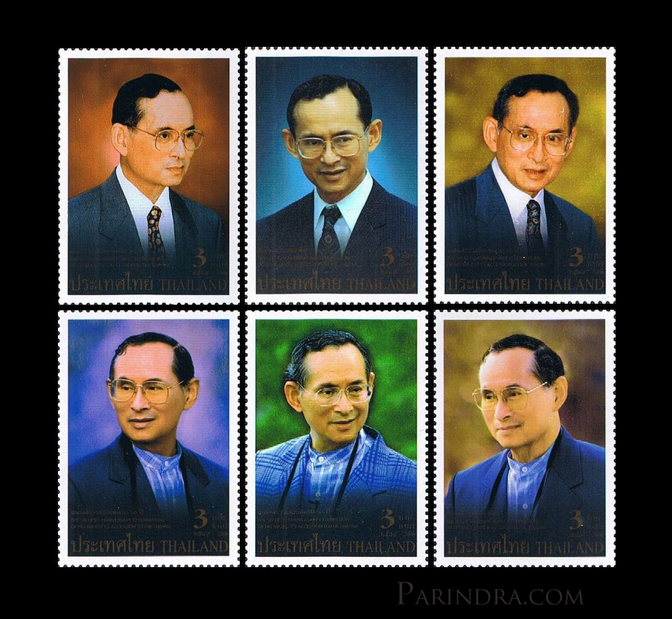 แสตมป์ชุด งานฉลองสิริราชสมบัติครบ 60 ปี ชุดที่ 1 ปี 2549 (ยังไ่ม่ใช้)