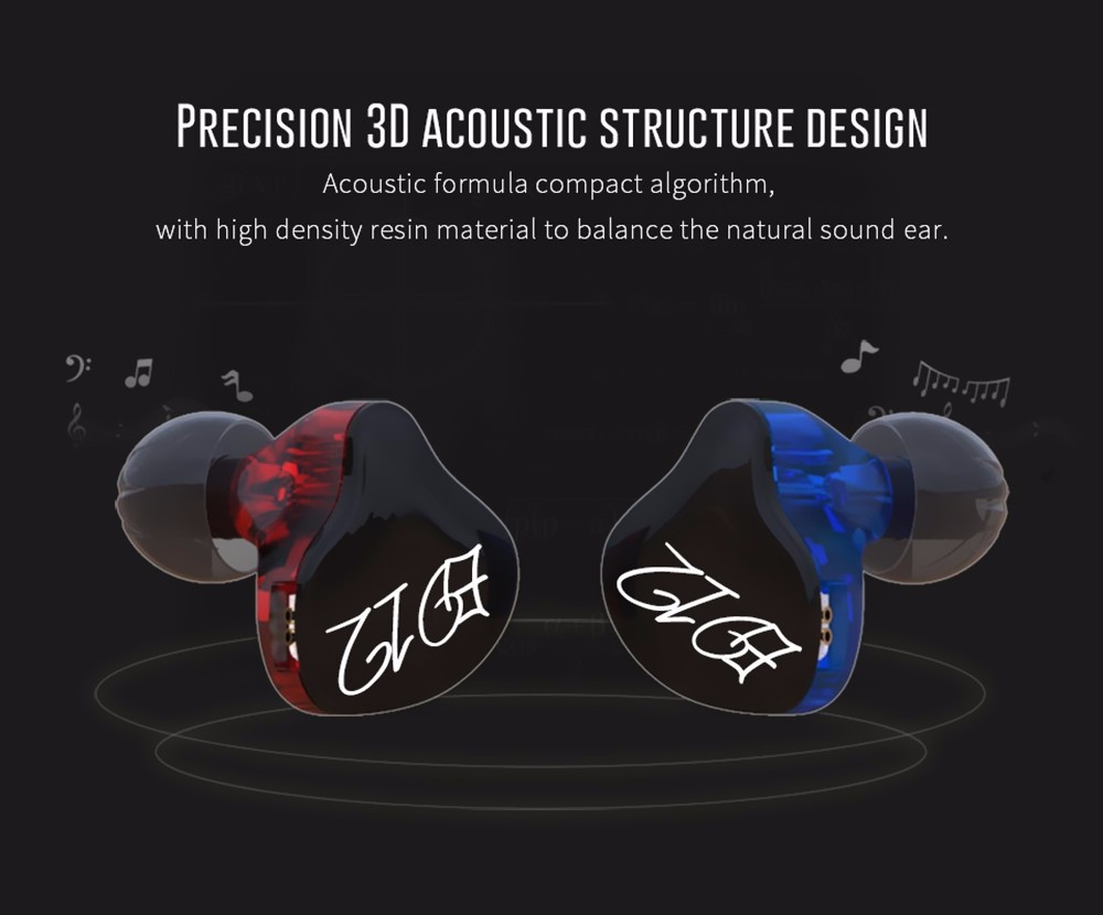 ขาย KZ ED12 หูฟังแบบ Sport ถอดสายได้ รูปทรง 3 มิติ เบสลึก เสียงคมชัดทุกย่าน