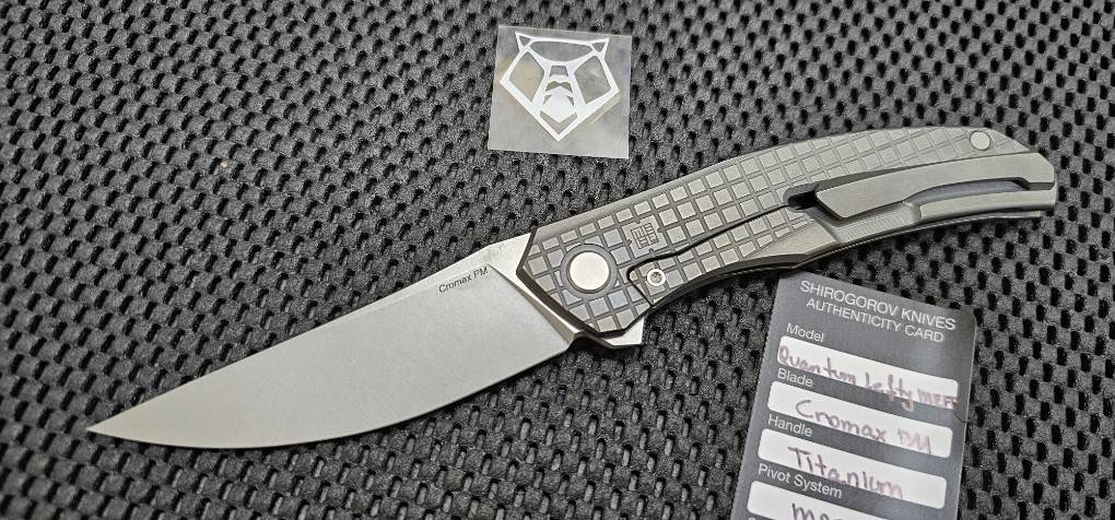 Shirogorov Knives Quantum Monkey Edge FRAG Pattern - Tumbled LEFT HANDED(มือซ้าย)
